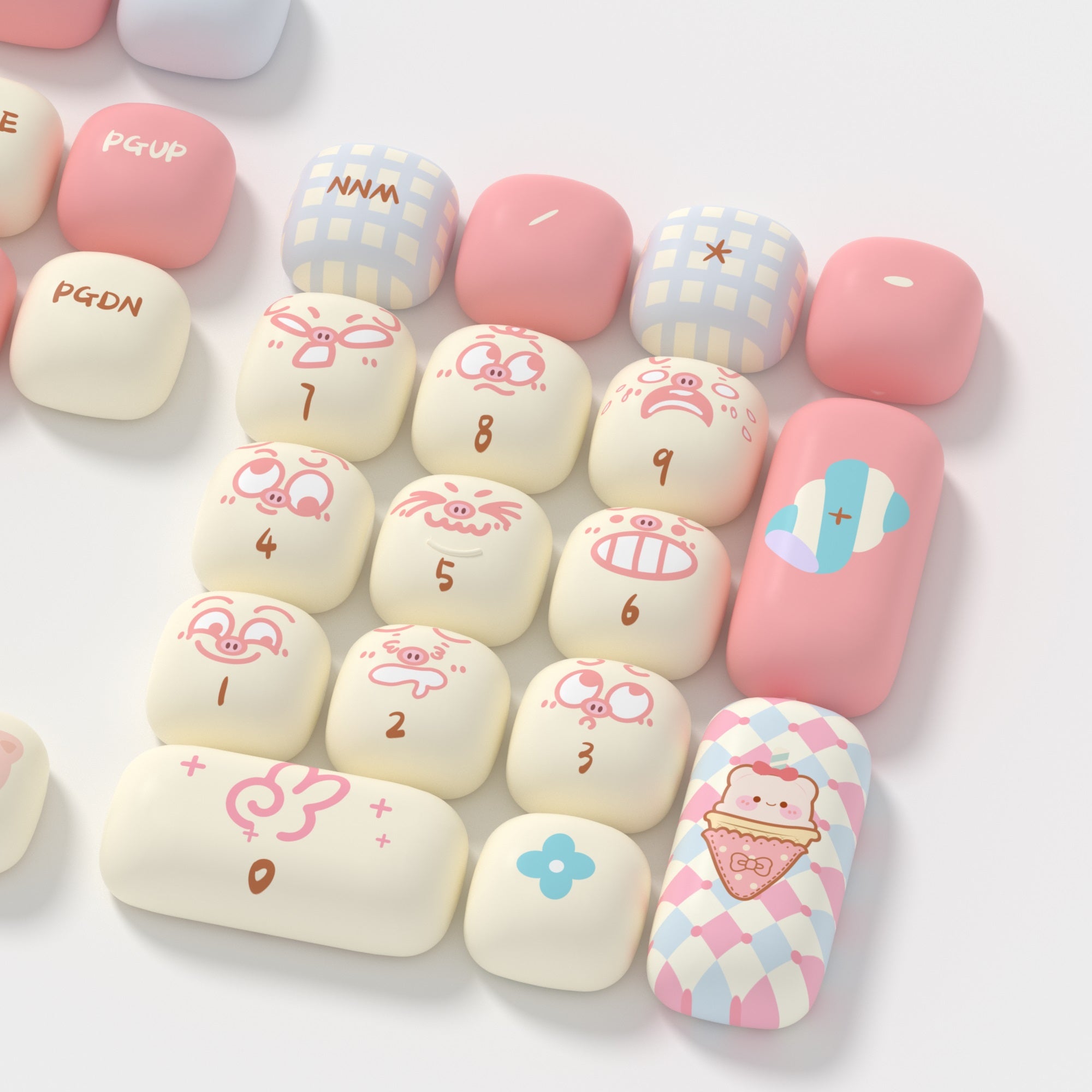 Akko Piggy Party 139 Key MOG Profile Dye Sub PBT Keycap Set MKH37DSFLK |70476|