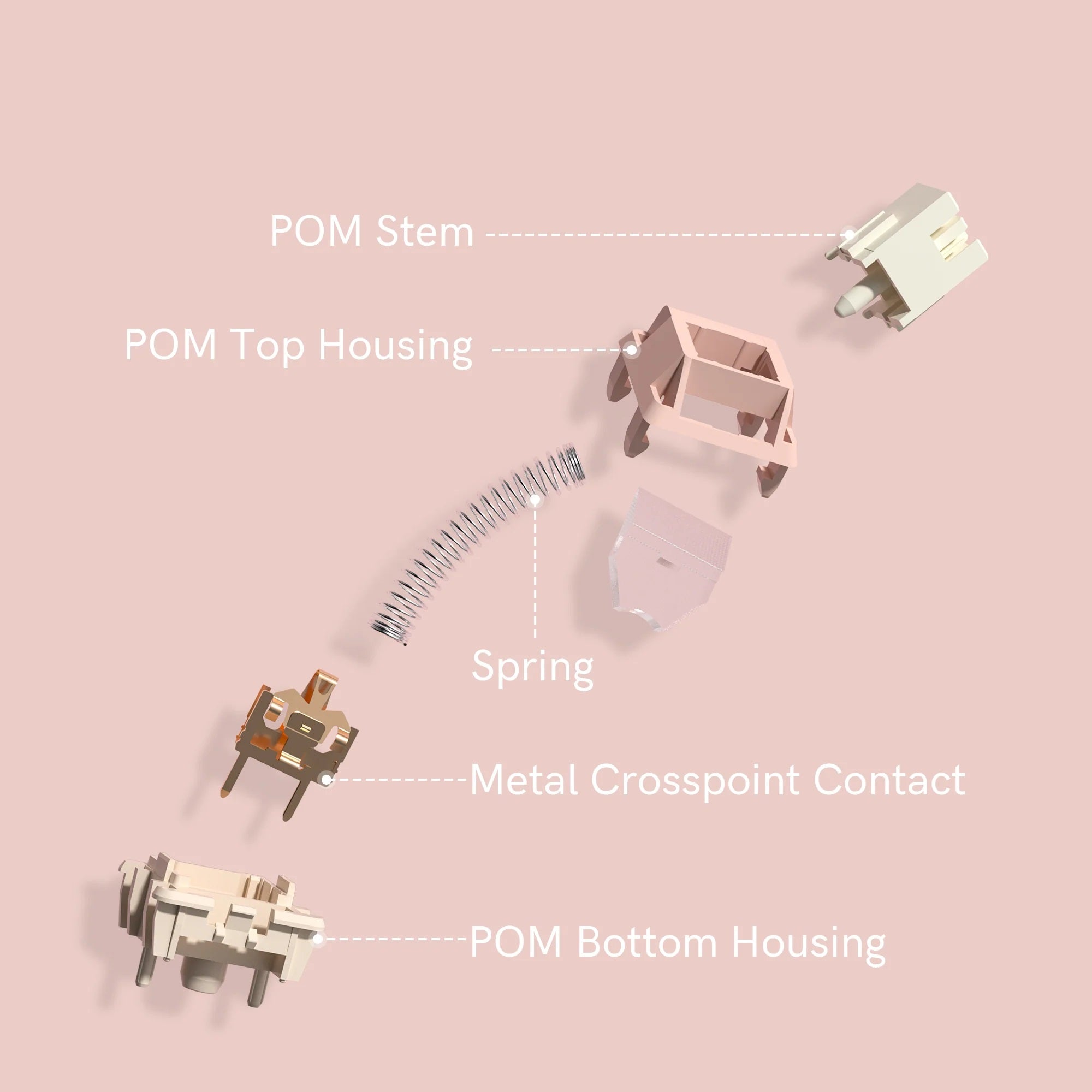 Womier Rose Whisper POM 42g Linear PCB Mount Switch MK7CCZ2AT0 |70761|