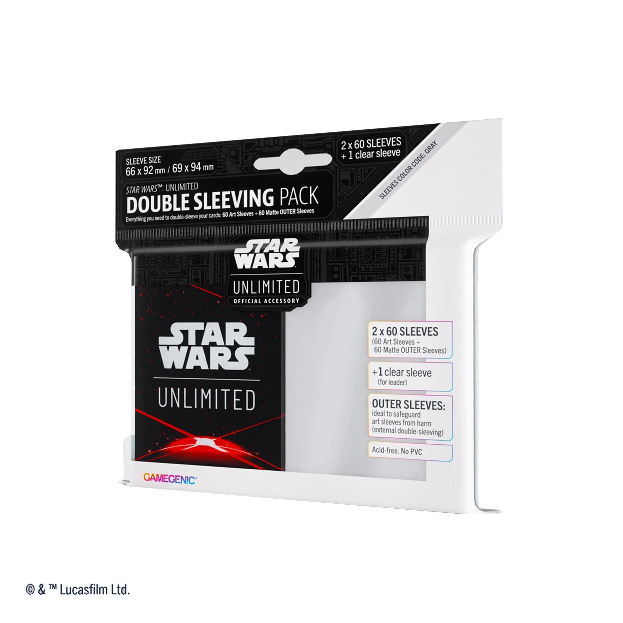 Star Wars: Unlimited - Sleeves - Double Sleeving Pack - Space Red Star Wars: Unlimited - Sleeves - Double Sleeving Pack - Space Red