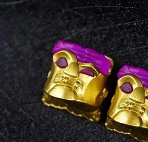 Hot Keys Project HKP Deadhead Backlit Purple Gold Artisan Keycap Artisan Keycap MKJ31X7BGP |38636|