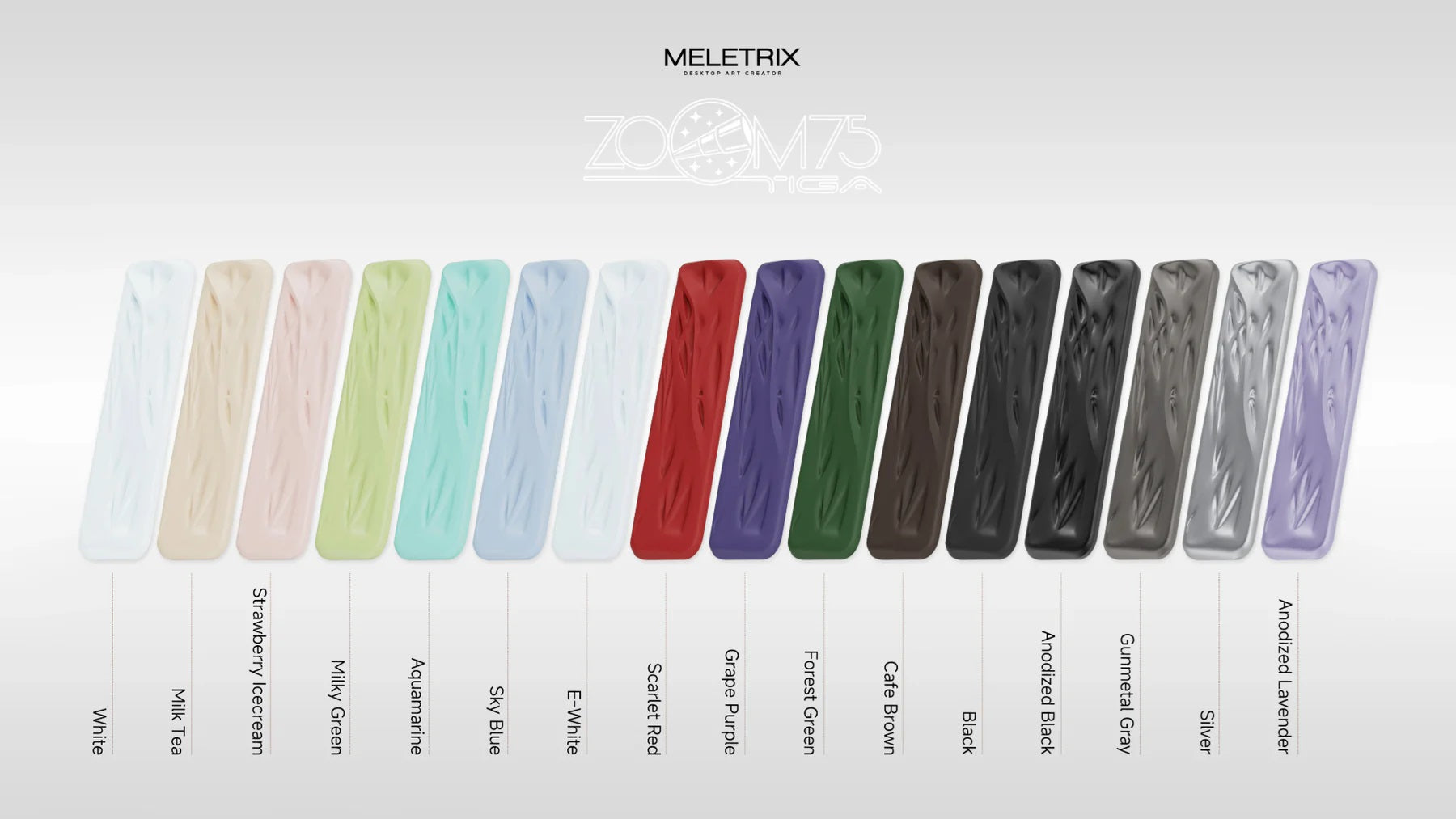 Meletrix x Elipsis Mercury * Aluminum Wrist Rest MKSDI8LARD |0|