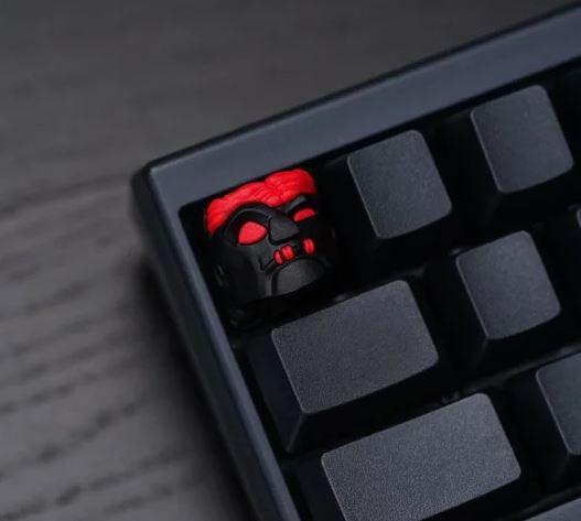 Hot Keys Project HKP Deadhead Black & Red Artisan Keycap MKJASYFCZX |0|