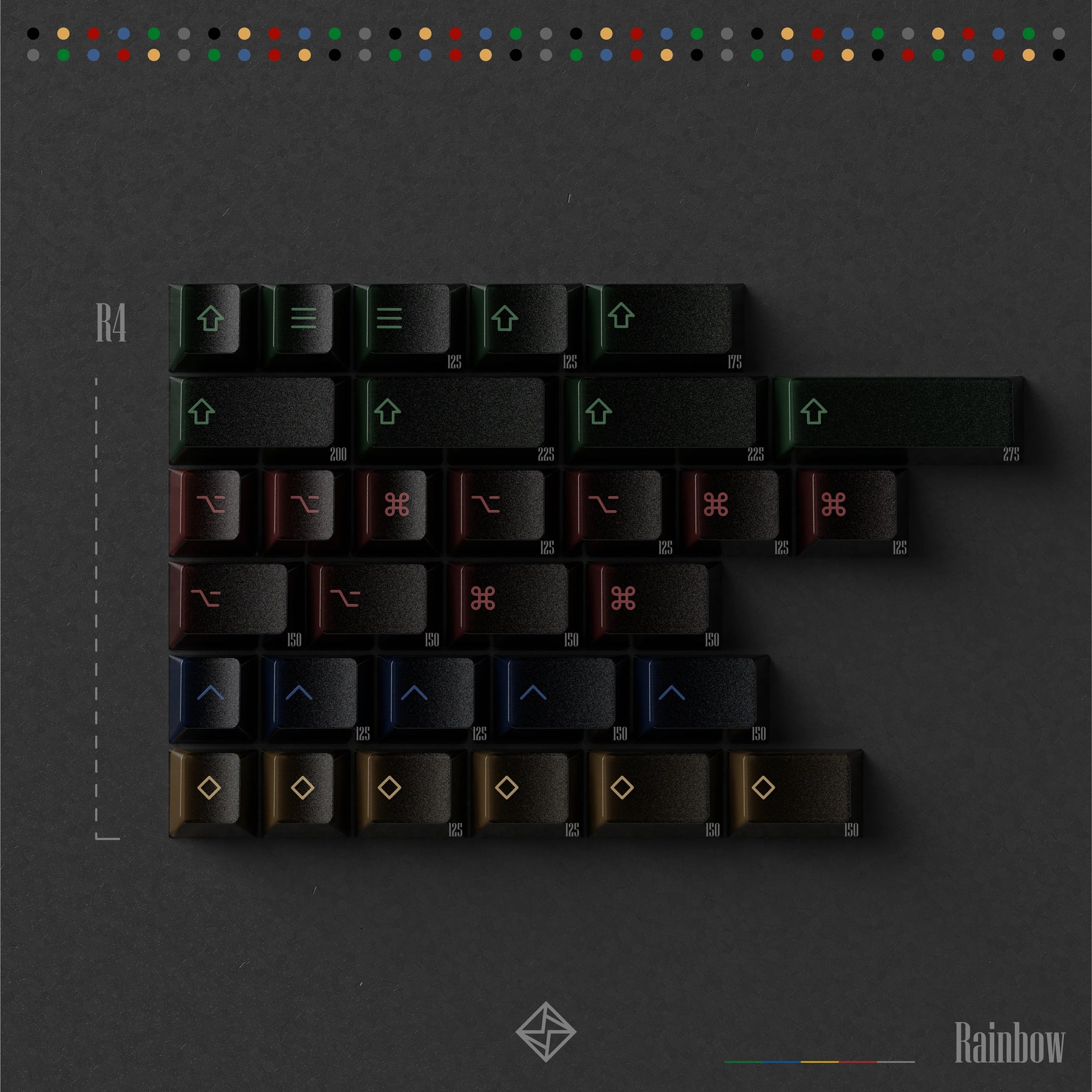 KBDFans PBTFans Retro Dark Lights R2 Keycap Set