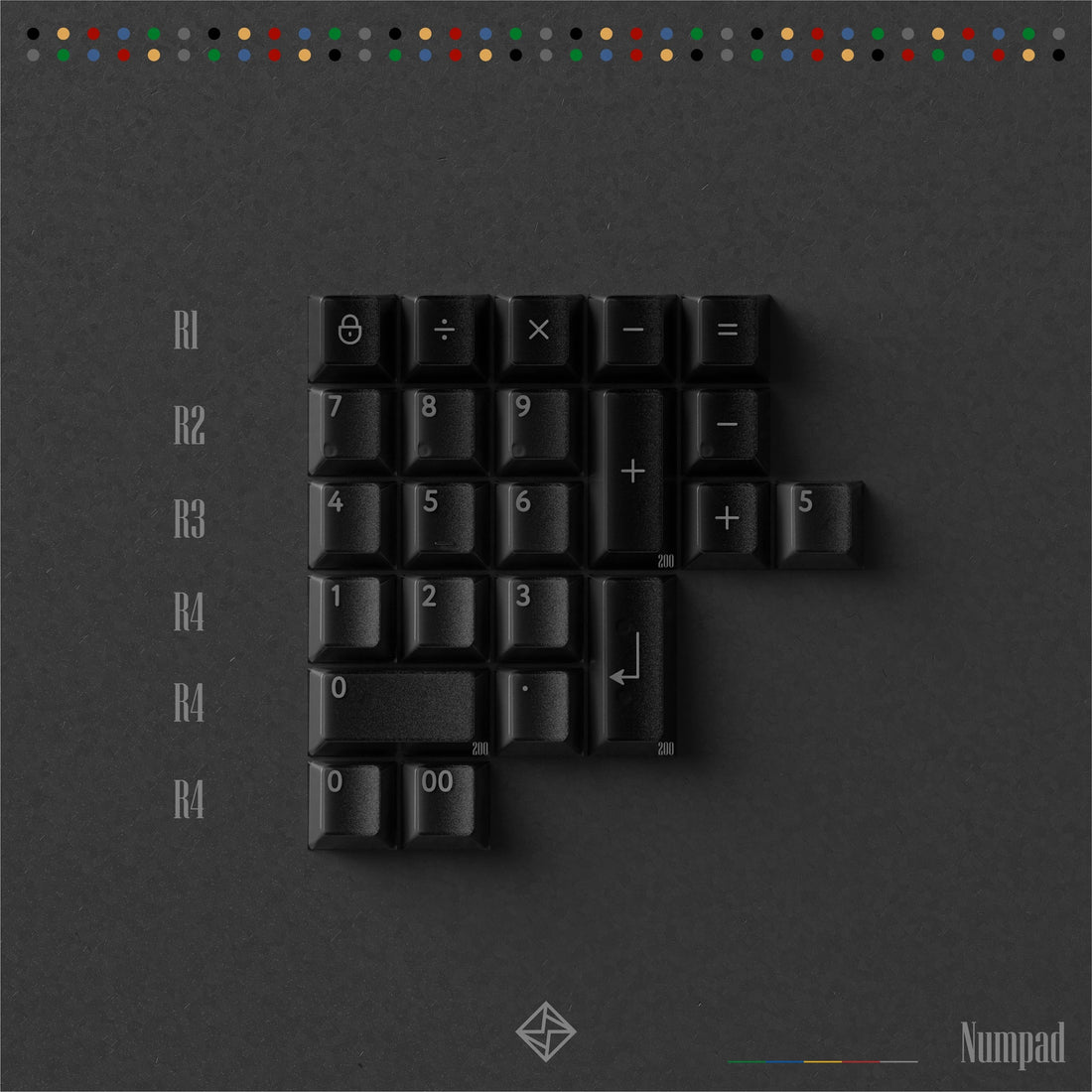 KBDFans PBTFans Retro Dark Lights R2 Keycap Set