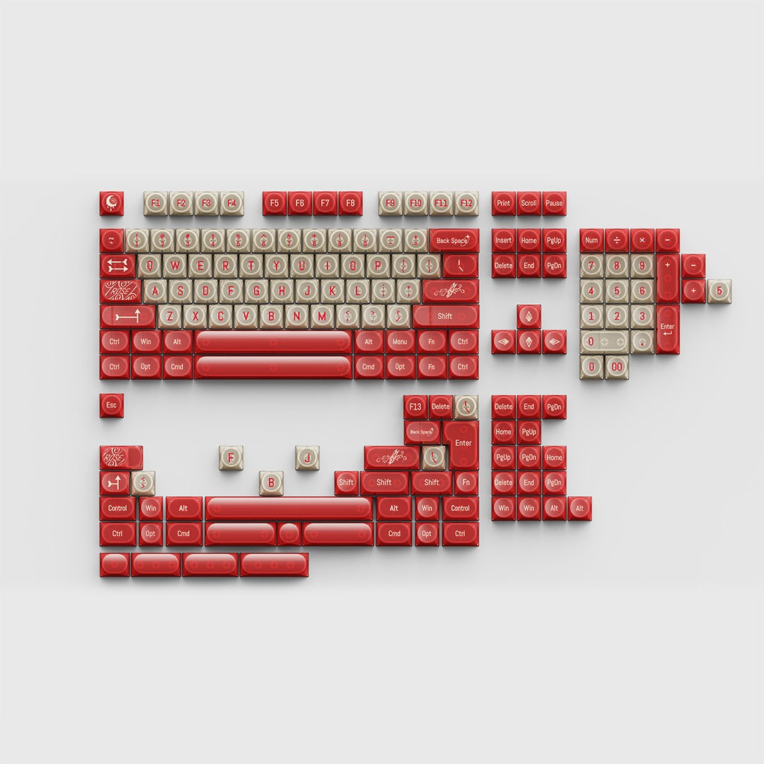 Chilkey Wild Rose 170 Key DDA Profile Dye Sub PC Keycap Set MK6FFOW19M |73523|