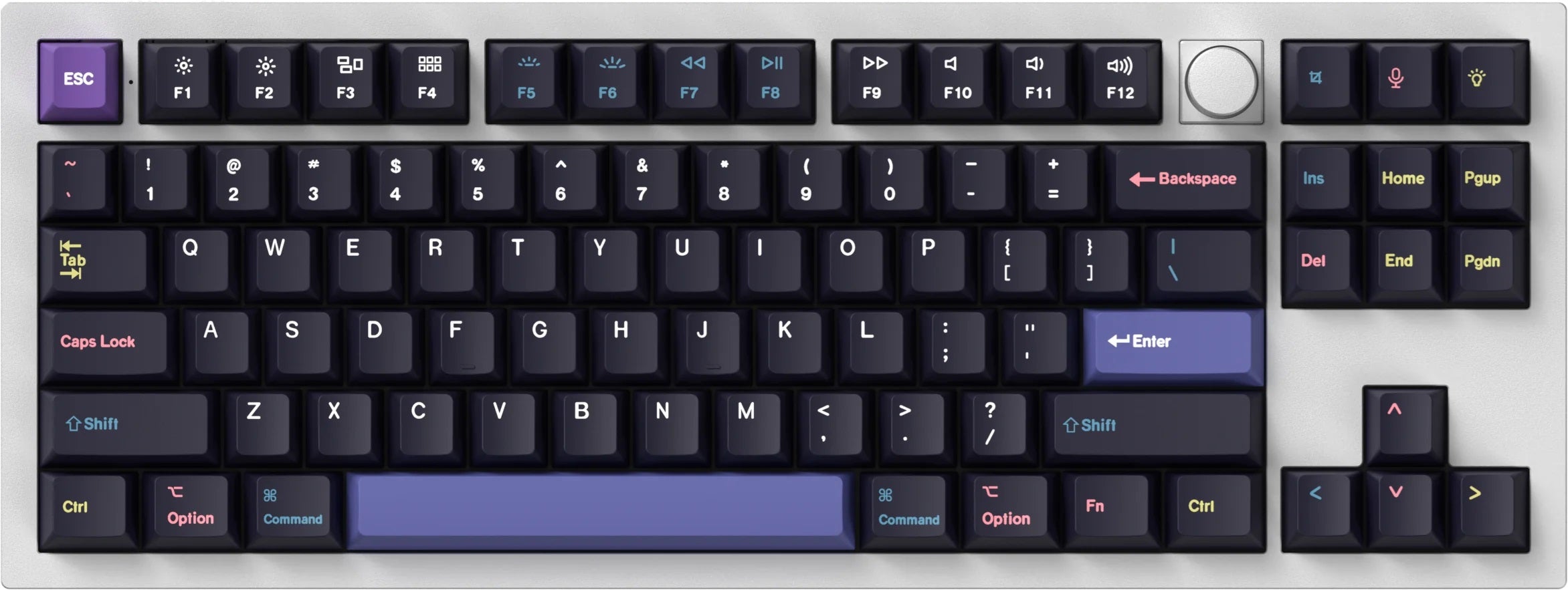 Keychron Cyber Developer 133 Key Cherry Profile Dye Sub PBT Keycap Set MKB8HFFK75 |72896|