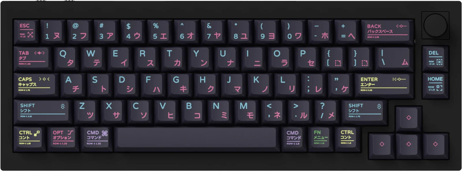 Keychron Neon Night 140 Key Cherry Profile Dye Sub PBT Keycap Set MKD4SFPNGV |72905|