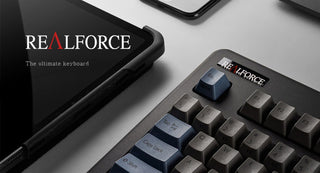 Topre Realforce R3 Grey / Blue Wireless Keyboard keyboard image