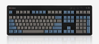 Topre Realforce R3 Grey / Blue Wireless Keyboard keyboard image