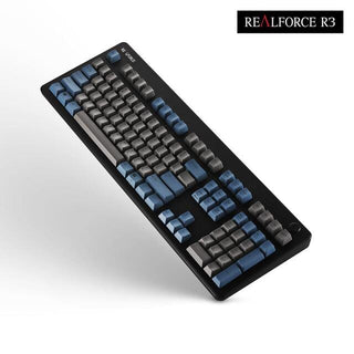 Topre Realforce R3 Grey / Blue Wireless Keyboard keyboard image