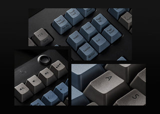 Topre Realforce R3 Grey / Blue Wireless Keyboard keyboard image