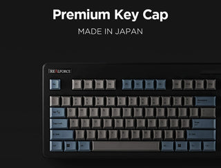 Topre Realforce R3 Grey / Blue Wireless Keyboard keyboard image