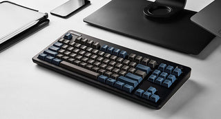 Realforce R3 Grey / Blue TKL Wireless Dye Sub PBT Keyboard keyboard image