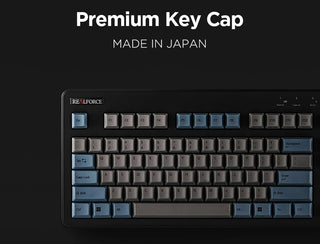 Realforce R3 Grey / Blue TKL Wireless Dye Sub PBT Keyboard keyboard image
