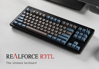 Realforce R3 Grey / Blue TKL Wireless Dye Sub PBT Keyboard keyboard image