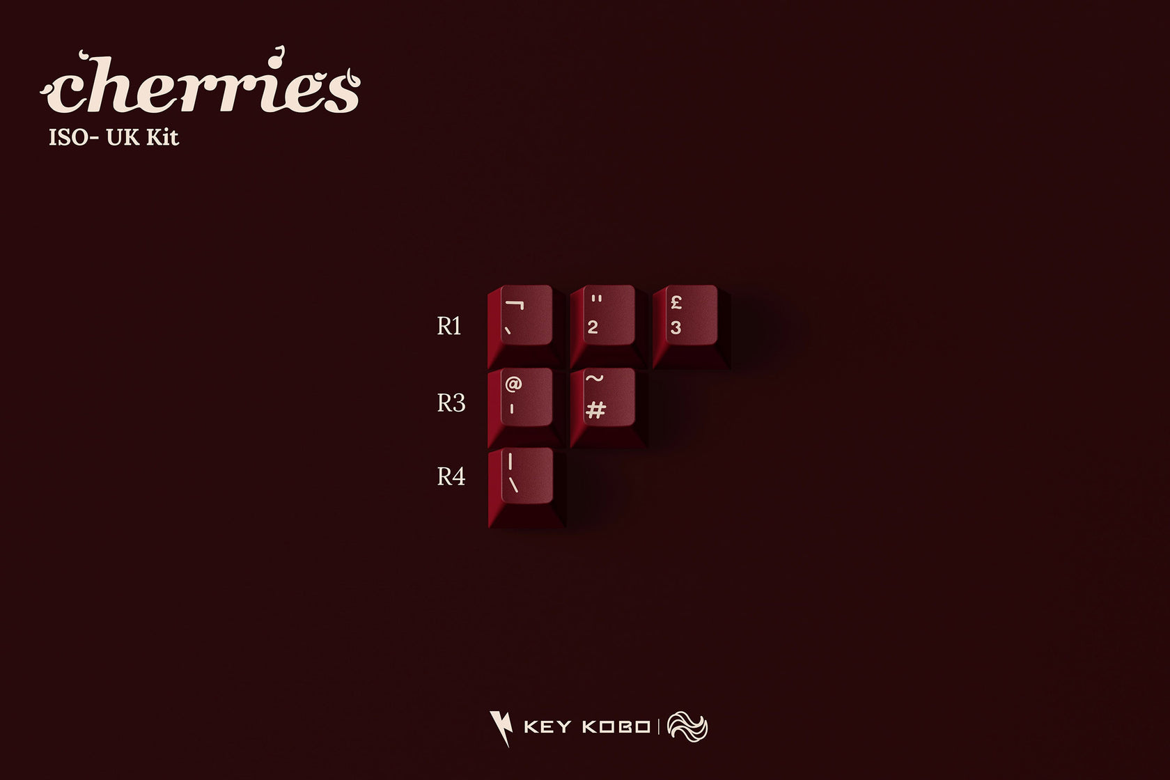 Key Kobo Cherries * Double Shot ABS Keycap Set MK91UBNQ8G |23976|