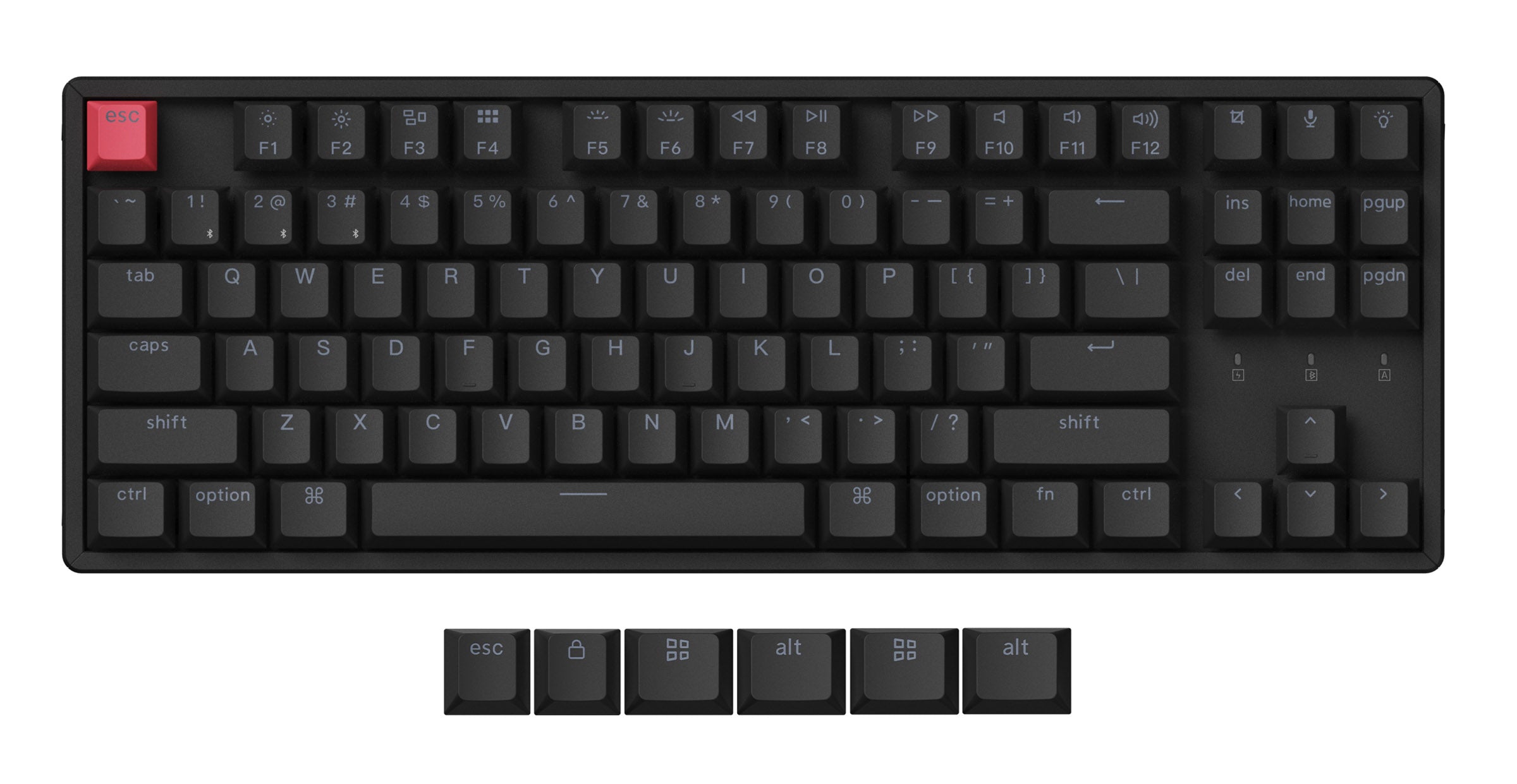 Keychron K8 V2 Aluminum Hotswap Wireless RGB Keyboard MKBUASPNRN |0|