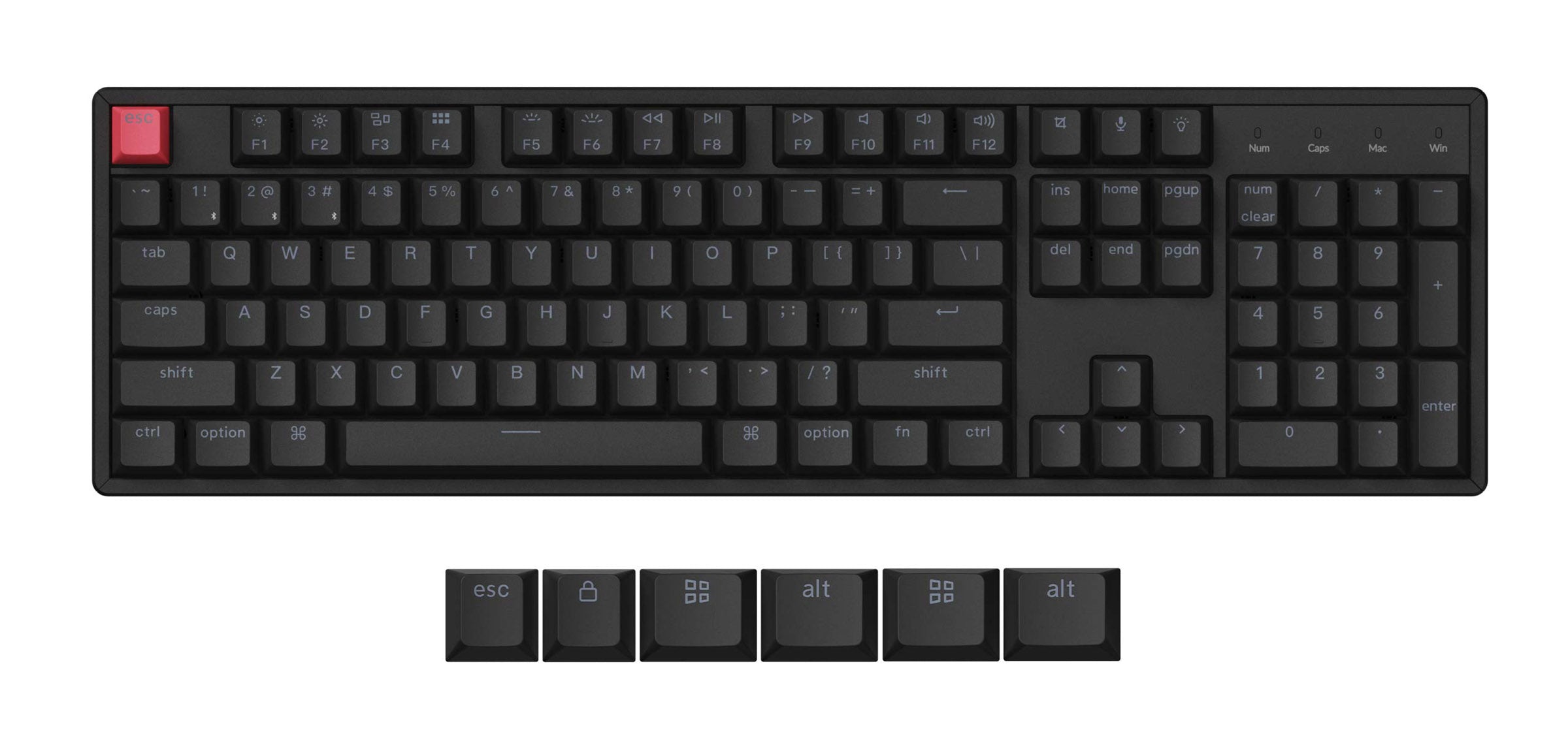 Keychron K10 V2 Aluminum Hotswap Wireless RGB Keyboard MK8963J30V |0|