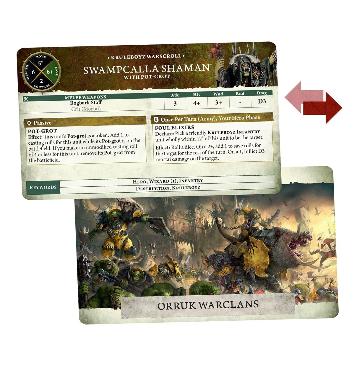 Warhammer Age of Sigmas Warscroll Cards Orruk Warclans MK3FZJYZAW |73663|