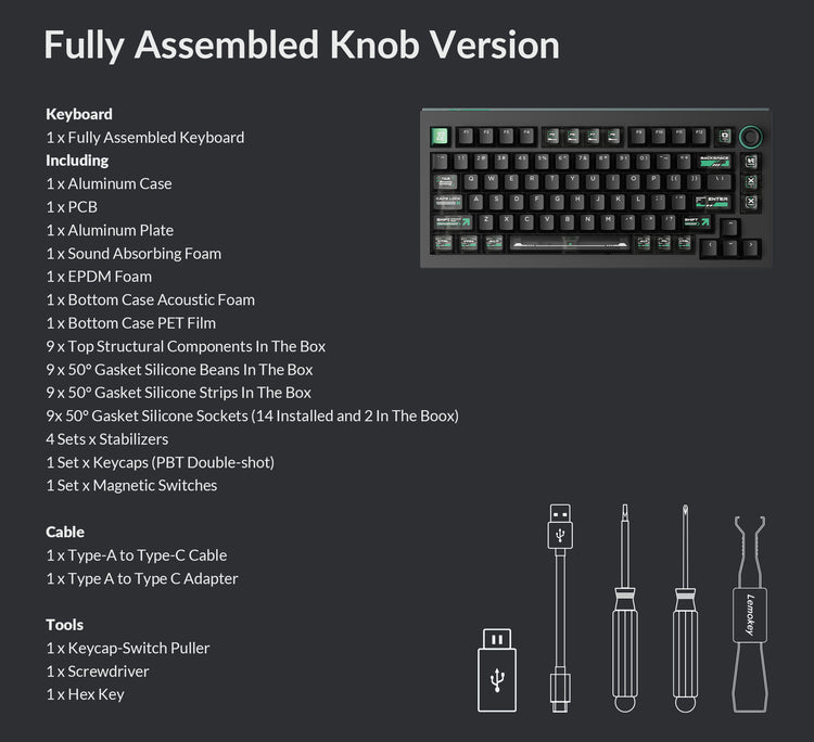 Lemokey L5 HE 8K RGB Keyboard MKJAAL1W99 |76602|