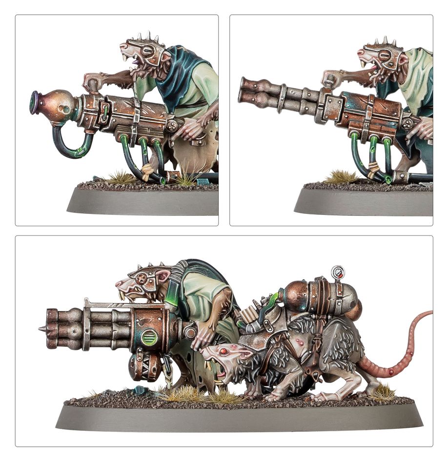PLAGUE MONK SKAVEN Di Metallo Warhammer Fantasy Età Di Sigmar Vecchio - Foto 9