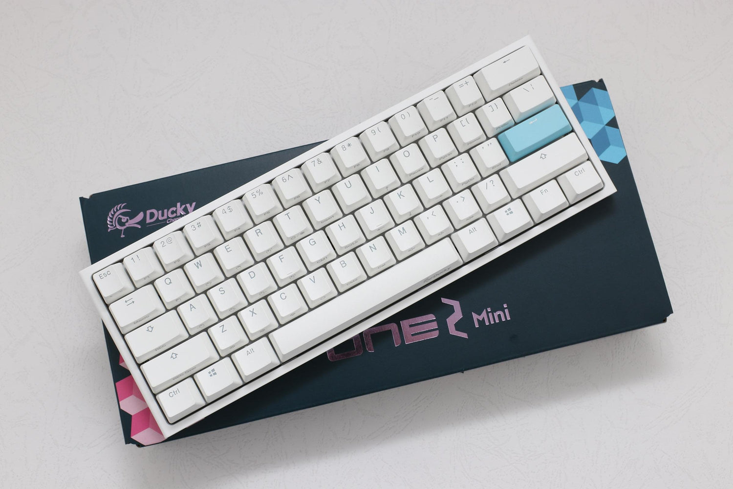 Ducky One 2 Mini Pure White RGB LED 60% Double Shot PBT Mechanical Key