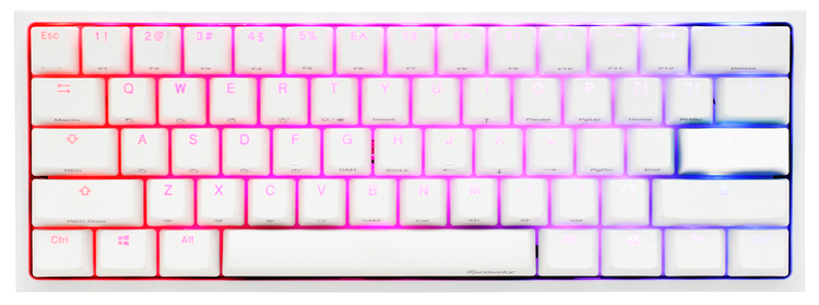 Ducky One 2 Mini Pure White RGB LED 60% Double Shot PBT Mechanical Key Ducky One 2 Mini Pure White RGB LED 60% Double Shot PBT Mechanical Key