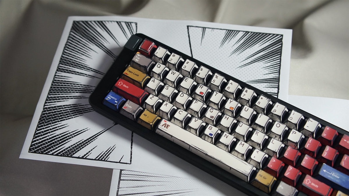 Click Inc Comic Cherry Profile Dye Sub Keycaps – Mechanical Keyboards