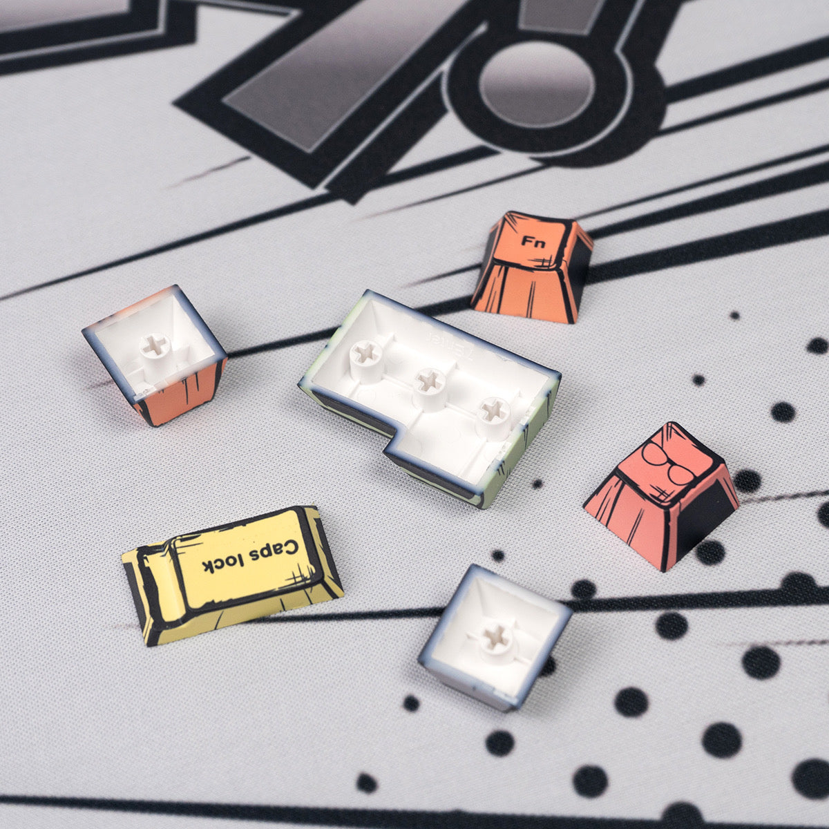 Click Inc Comic Dye Sub Keycaps MKAHNKKZYY |75345|