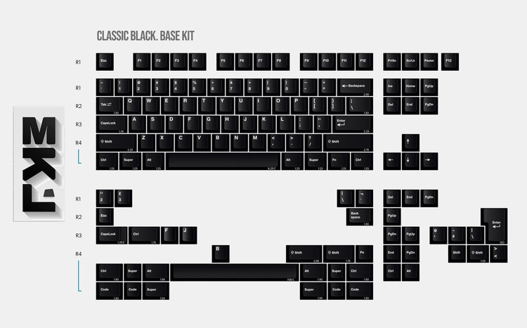 MKL Keycap Set - Classic Black (WoB) MKPYVIVXEB |0|