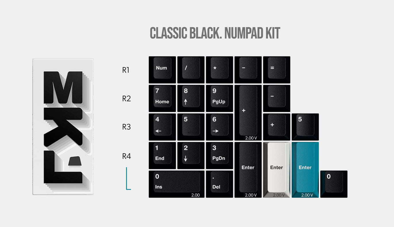 MKL Keycap Set - Classic Black (WoB) MKPYVIVXEB |25291|