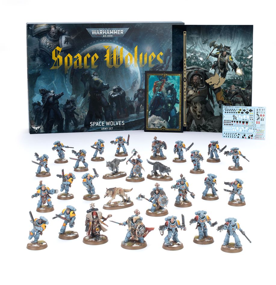 Warhammer 40000 Space Wolves Army Set MKSOMSPQVR |0|
