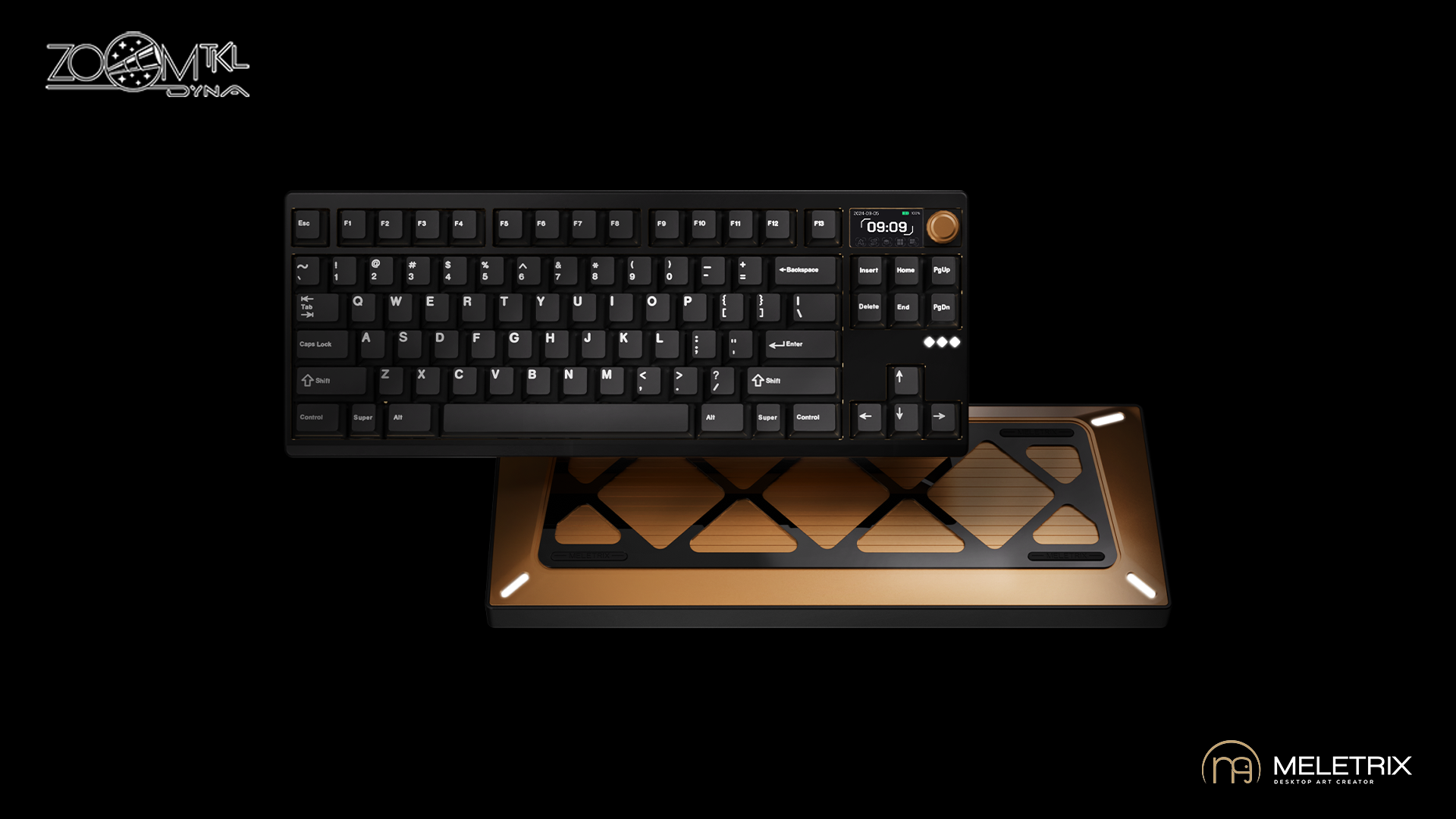 Meletrix Zoom TKL DYNA Aluminum Barebones Wireless DIY Keyboard Kit Gr Meletrix Zoom TKL DYNA Aluminum Barebones Wireless DIY Keyboard Kit Gr