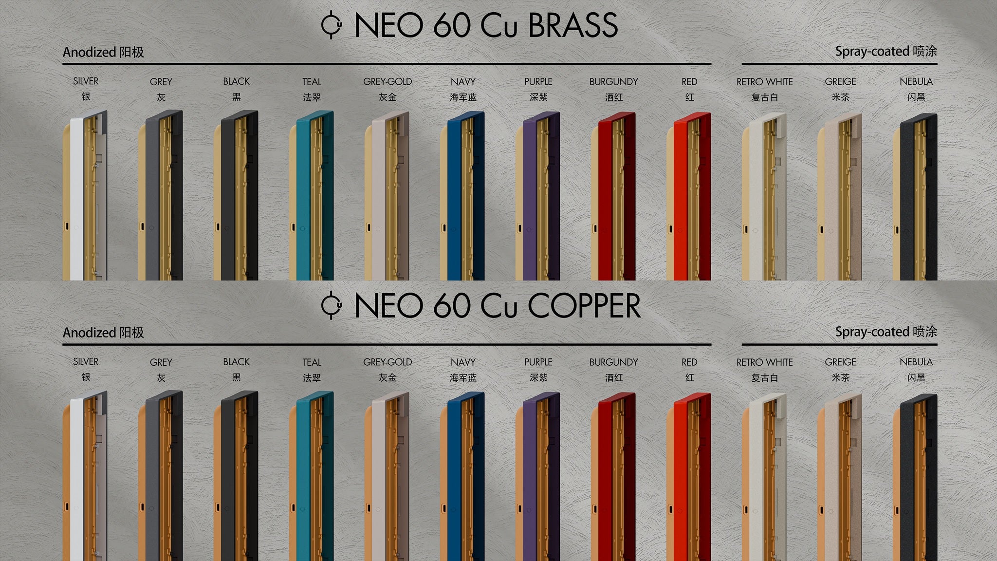 Neo60 Cu * Aluminum Barebones 60% Wireless DIY Keyboard Kit MKQYJLOMHF |75913|