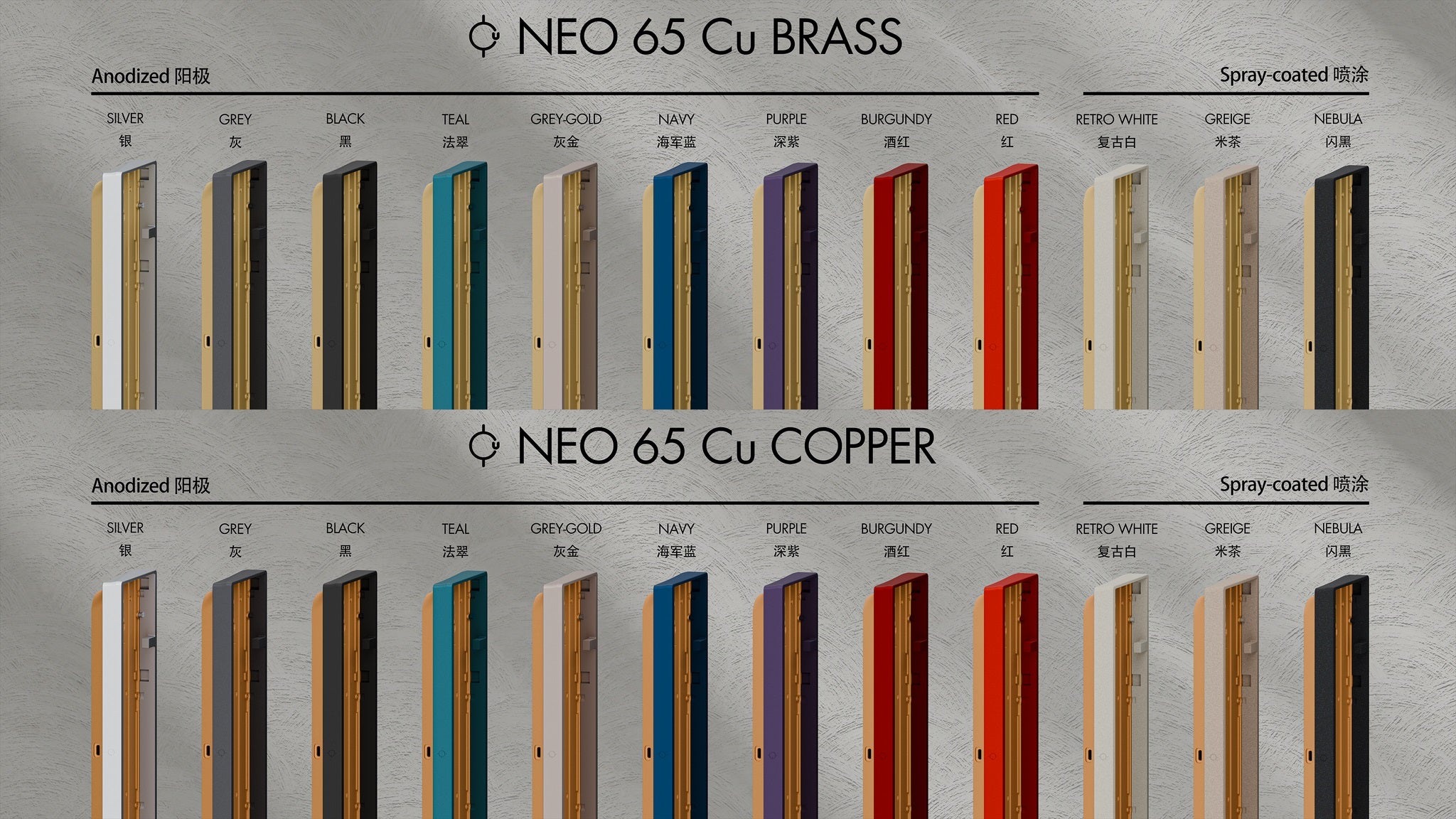 Neo65 Cu * Aluminum Barebones Hotswap Wireless DIY Keyboard Kit MKPHNPTGJV |75994|