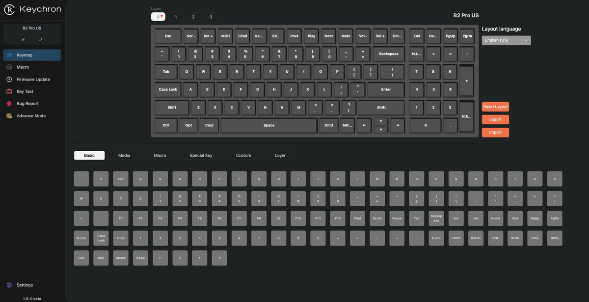 Kechron B2 Pro Wireless Low Profile Keyboard