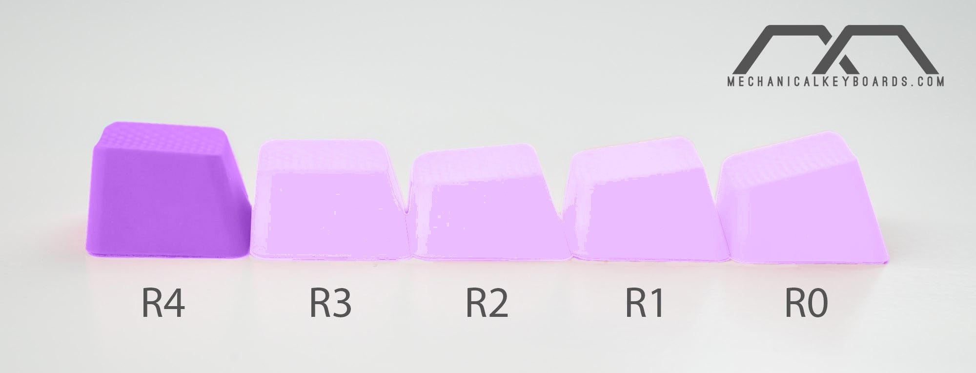 Tai-Hao 4 Key TPR Blank Rubber Keycap Set MK Purple Row 4 MK1KXKSYB4 |0|