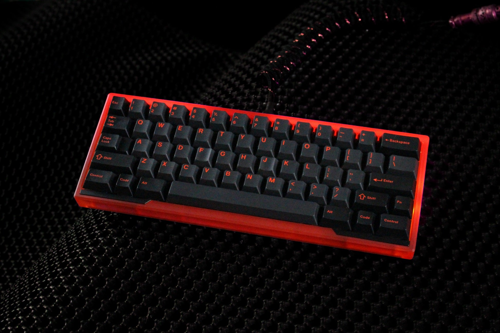 Nuxros sebas60 Red PVD Black 自作キーボード Nuxroskb Sebas PC DIY Keyboard Kit