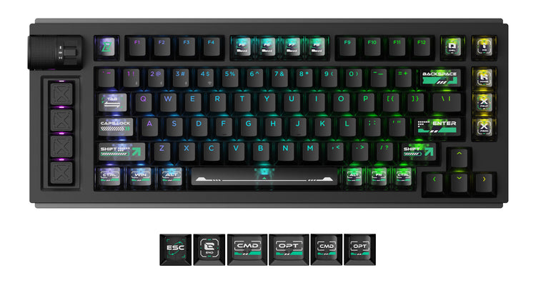 Lemokey L1 HE * Aluminum 75% RGB Keyboard MK1EYFWGEG |25998|