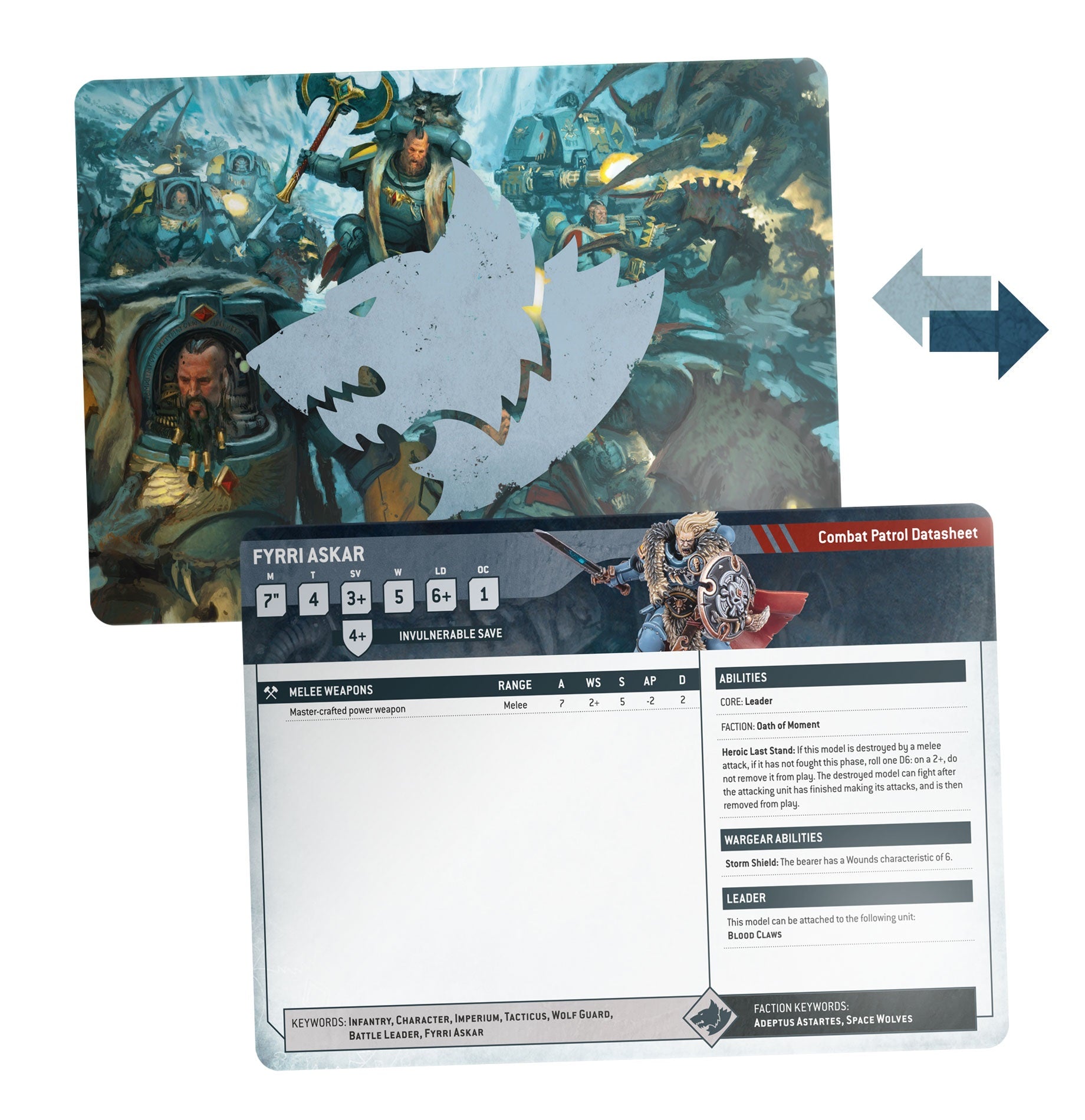 Warhammer 40000 Space Wolves Datasheet Cards MKRRQH5NS4 |76176|