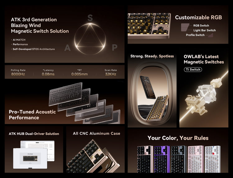 ATK X Qwertykeys Hex80 HE * 8K Aluminum Keyboard MK9WNEWLFA |76246|