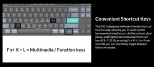 Keychron B36 Wireless Low Profile Keyboard MKW3UBMQIT |76539|