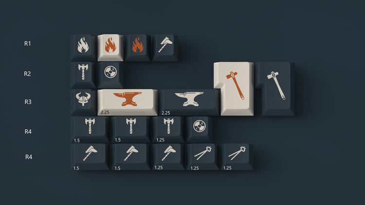 GMK Re-Forged * Cherry Profile Double Shot ABS Keycap Set MKPPEP9FNT |26153|