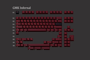 GMK Infernal Base 121 Key Cherry Profile Double Shot ABS Keycap Set MK8H3RNV46 |0|