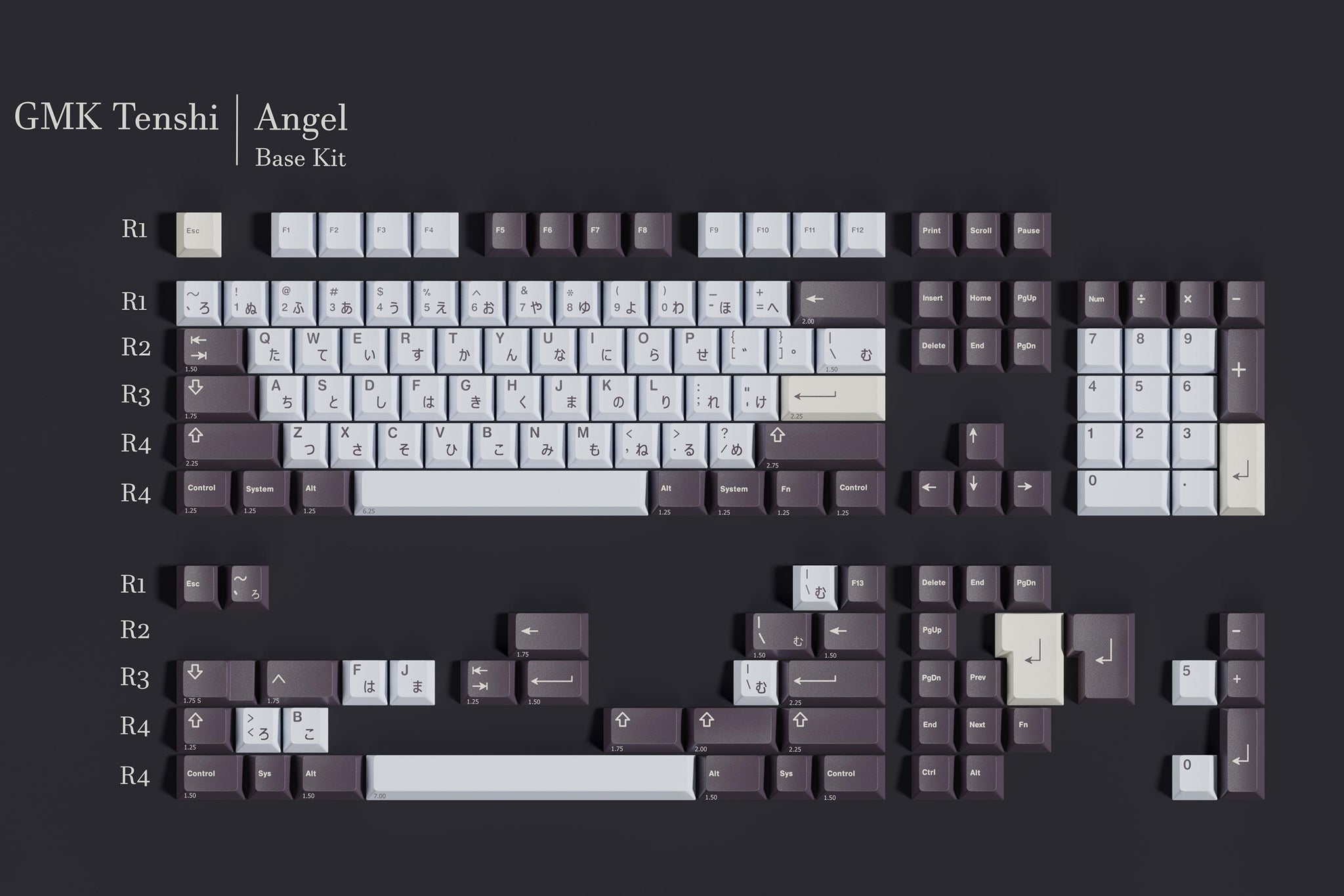 GMK Tenshi Base Cherry Profile Double Shot ABS Keycap Set MKLWA106AU |0|