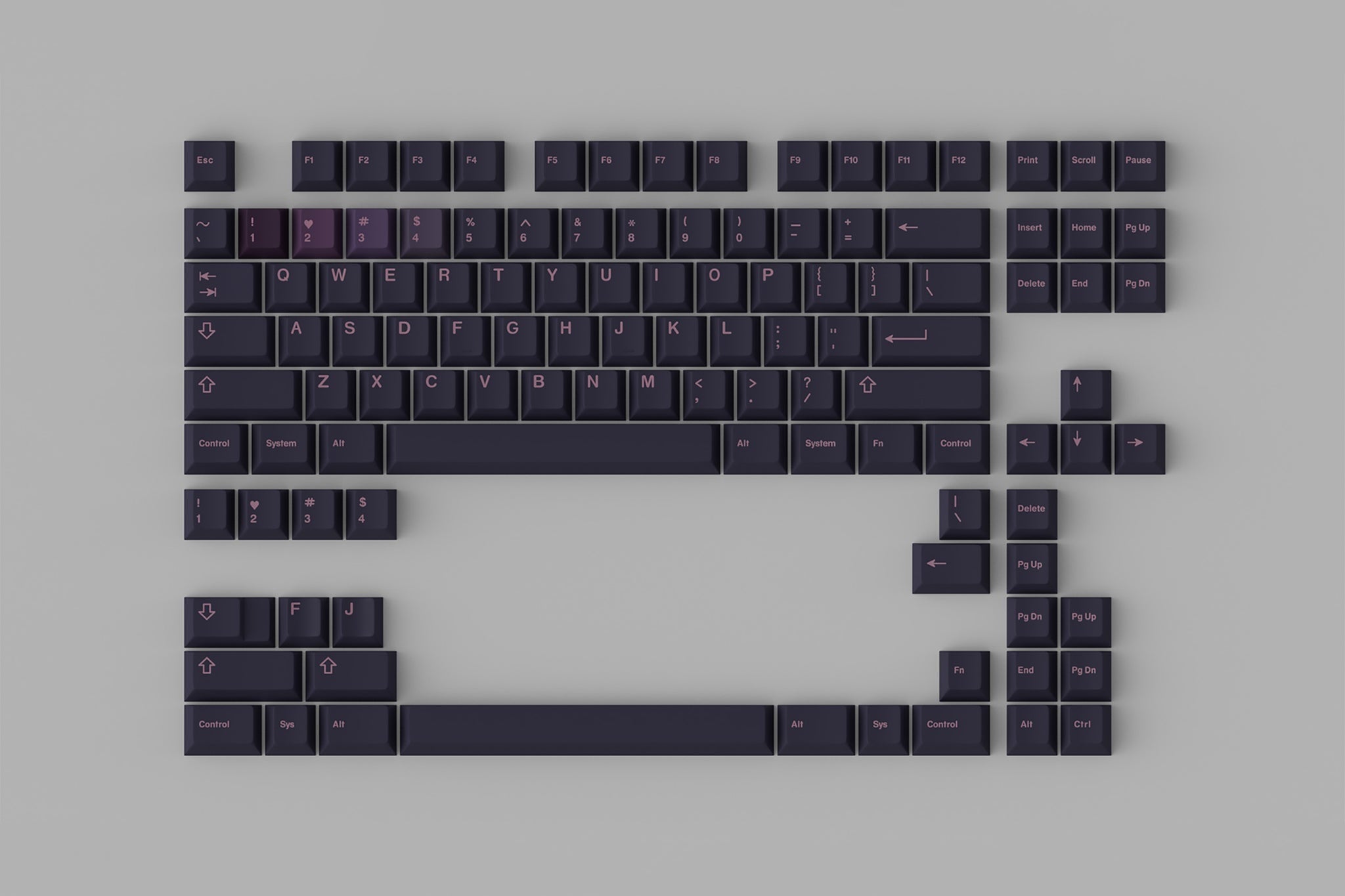 GMK Rouge R2 Base 114 Key Cherry Profile Double Shot ABS Keycap Set MKESKGI0PO |0|