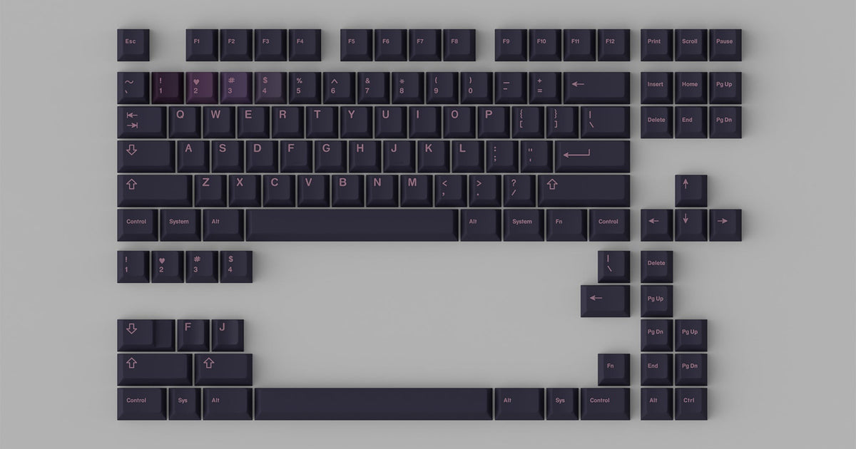 GMK Rouge R2 Base 114 Key Cherry Profile Double Shot ABS Keycap Set
