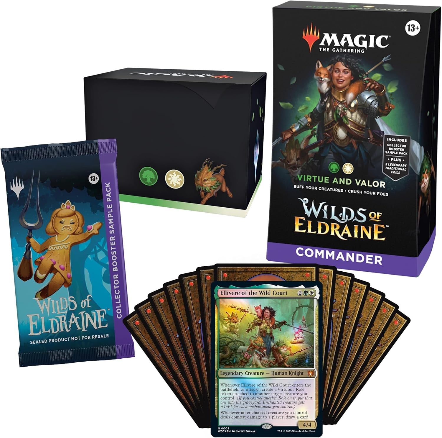 Magic The Gathering Wilds of Eldraine Commander Deck Virtue and Valor MKN7G6L2LL |76201|