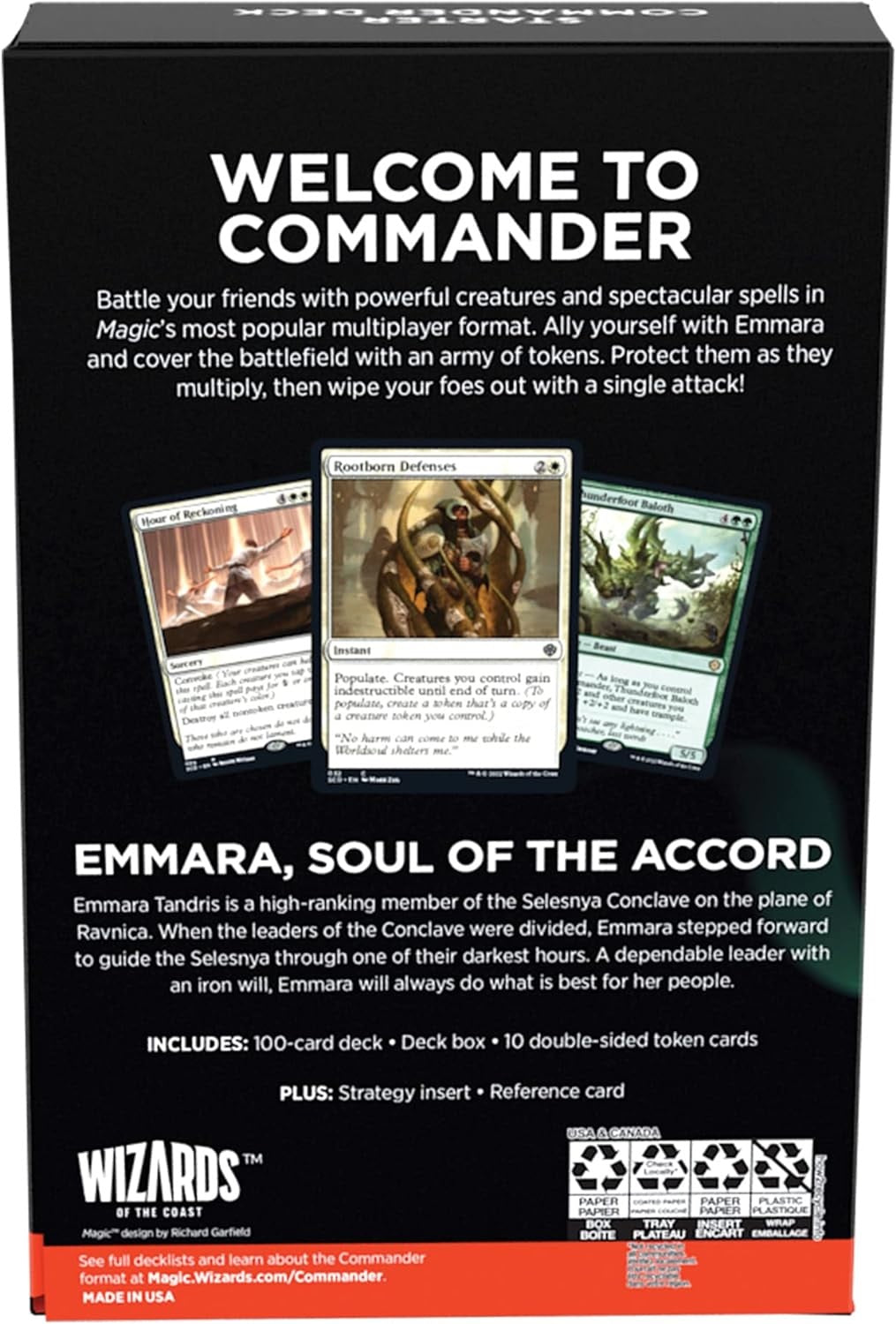 Magic The Gathering Starter Commander Deck Token Triumph MKT5AVDM58 |76210|
