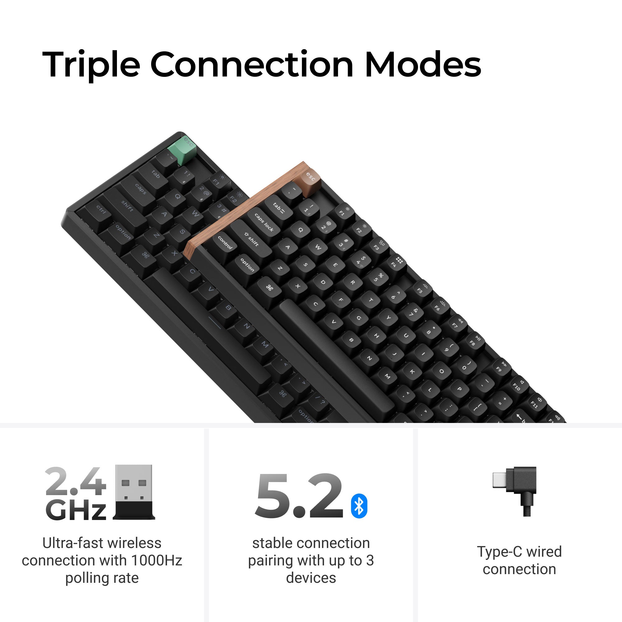 Keychron K8 HE * TKL Wireless RGB Keyboard MK0E3LXGQM |76465|